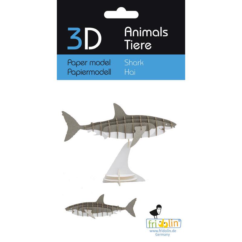Fridolin - 3D cardboard animal puzzle - Shark | Scout & Co