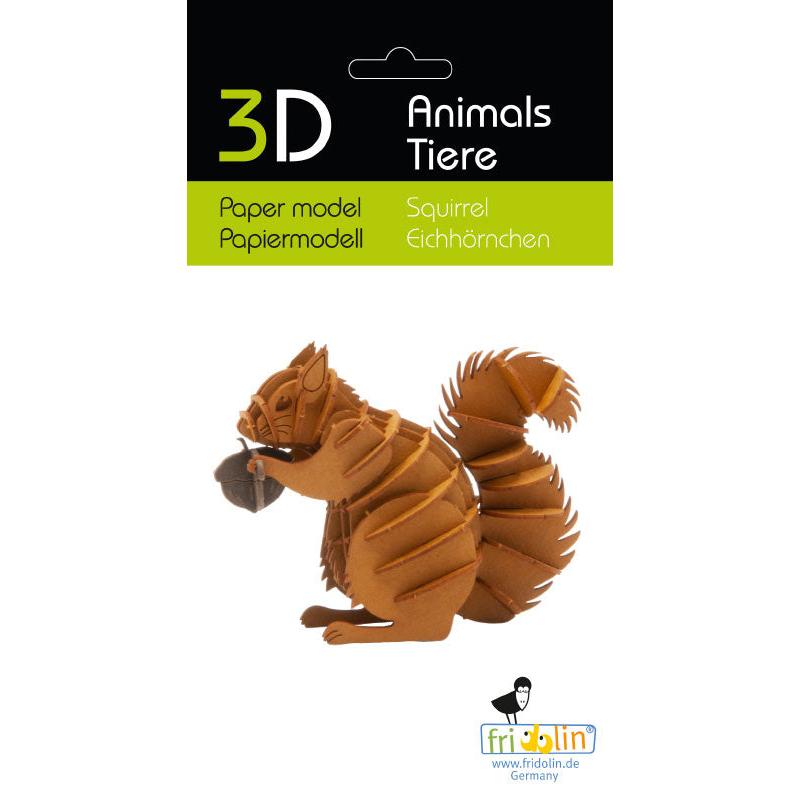Fridolin - 3D cardboard animal puzzle - Squirrel | Scout & Co