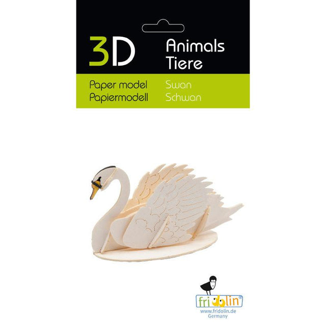Fridolin - 3D cardboard animal puzzle - Swan | Scout & Co
