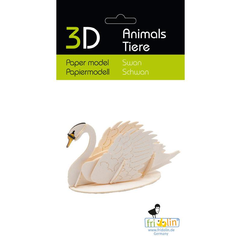 Fridolin - 3D cardboard animal puzzle - Swan | Scout & Co