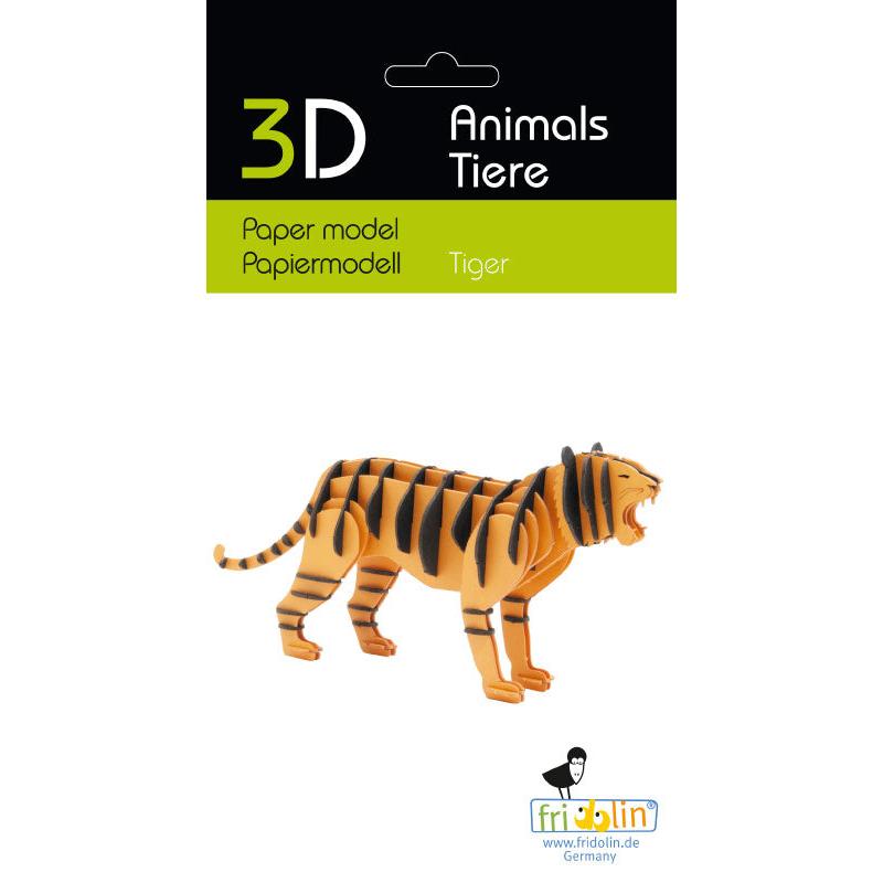 Fridolin - 3D cardboard animal puzzle - Tiger | Scout & Co