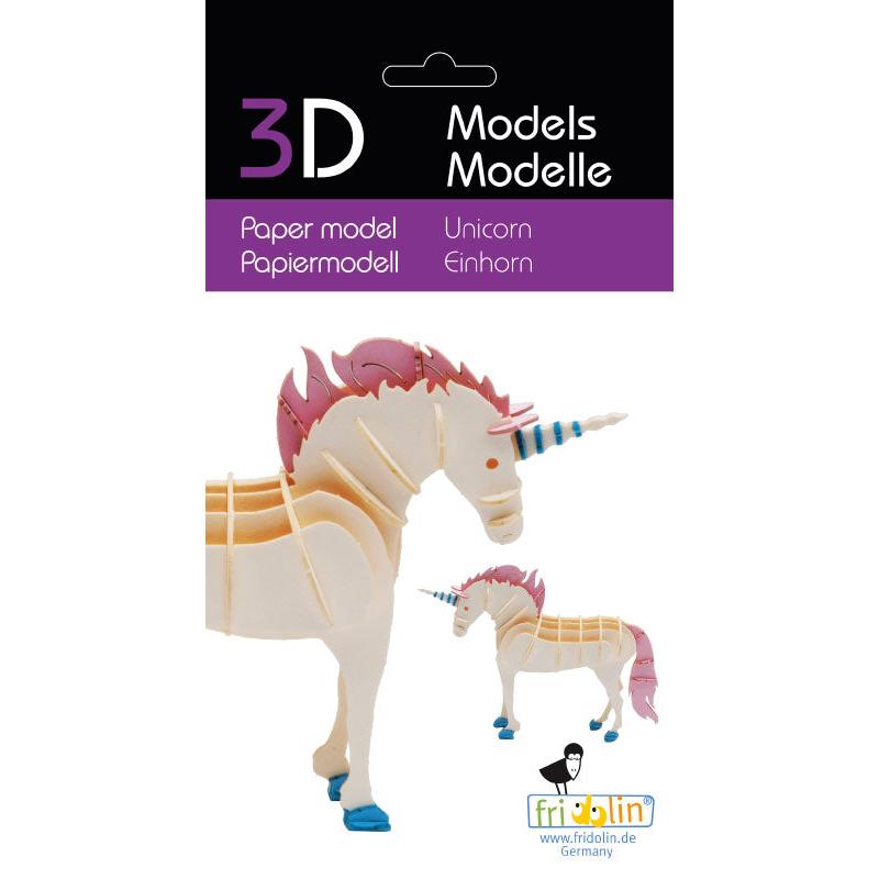 Fridolin - 3D cardboard animal puzzle - Unicorn | Scout & Co