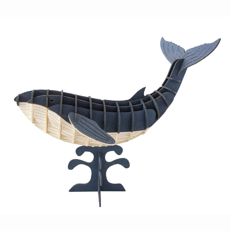 Fridolin - 3D cardboard animal puzzle - Blue Whale | Scout & Co