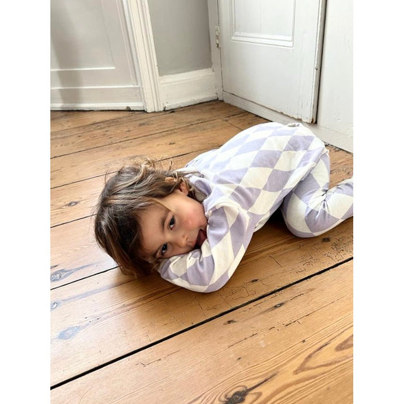 Sleepy Doe x Scout & Co exclusive - Harlequin Thistle kids classic pyjamas | Scout & Co
