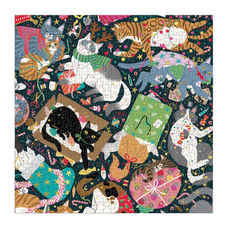 Galison - Catmas Chaos jigsaw puzzle - 500 pieces