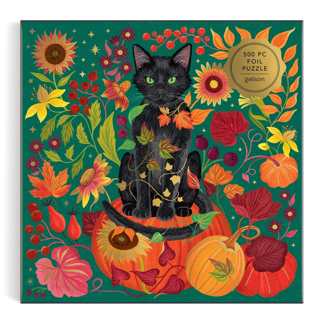 Galison - Whiskers Of Autumn foil jigsaw puzzle - 500 pieces | Scout & Co