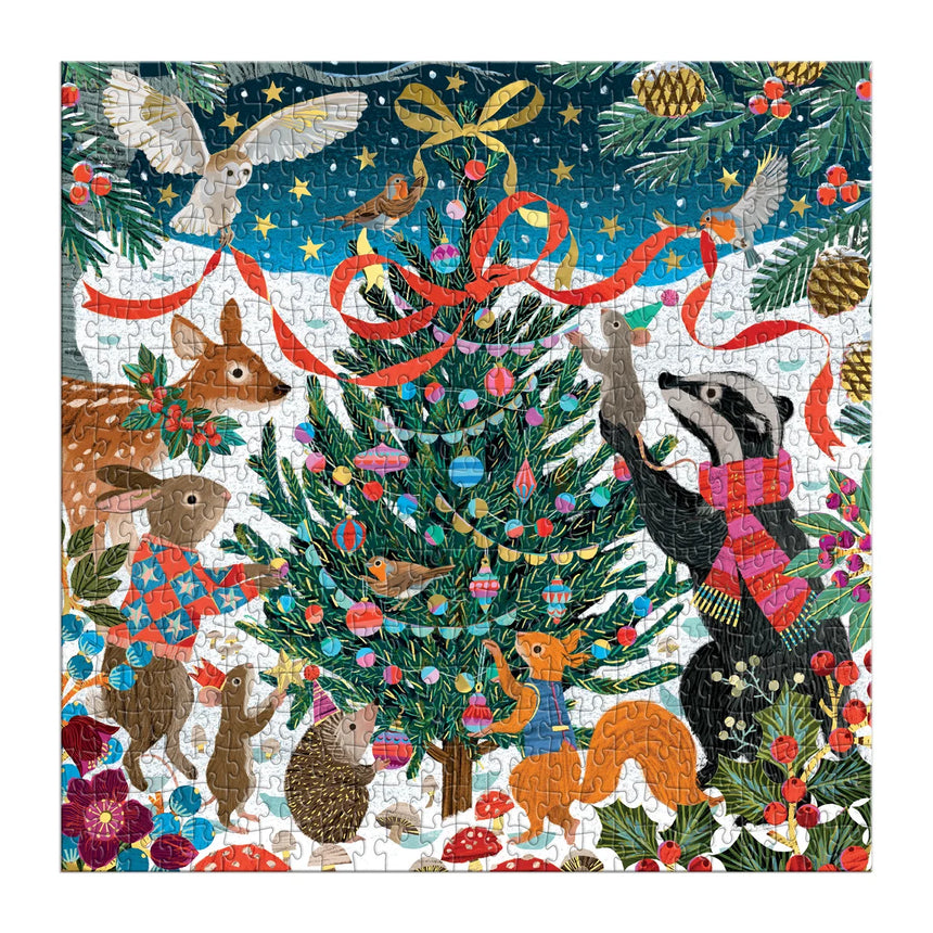 Galison - Woodland Merrymakers foil jigsaw puzzle - 500 pieces | Scout & Co