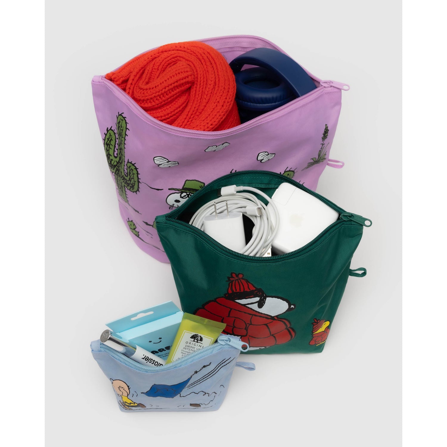 Baggu x Peanuts - Go Pouch set of 3 - Peanuts | Scout & Co