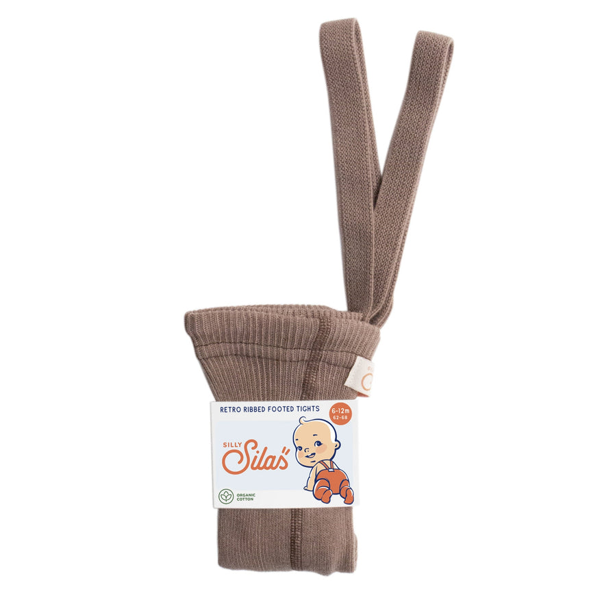 Silly Silas - Footed cotton tights with braces - Granola | Scout & Co