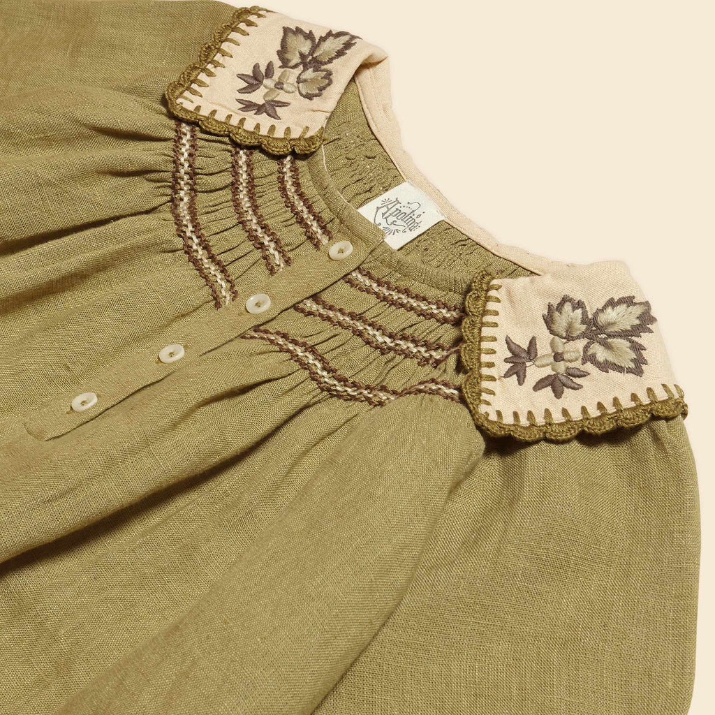 Apolina - Hazel smock blouse - Lichen | Scout & Co