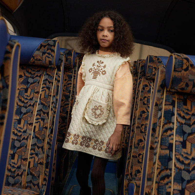 Apolina - Ida quilted dress - Cream | Scout & Co