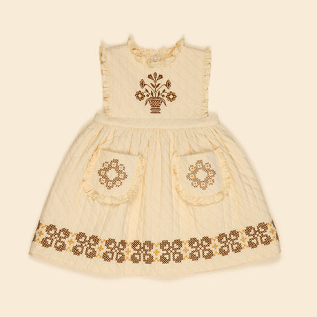 Apolina - Ida quilted dress - Cream | Scout & Co