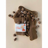 Silly Silas - Footed cotton tights with braces - Acorn Brown | Scout & Co