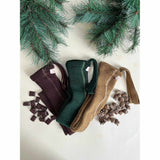 Silly Silas - Teddy warmy cotton tights with braces - Acorn Brown | Scout & Co