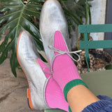 Le Bon Shoppe - Girlfriend socks - Rose Green Colour Block | Scout & Co