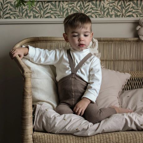 Silly Silas - Footless cotton tights with braces - Cocoa Blend | Scout & Co