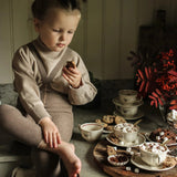 Silly Silas - Footless cotton tights with braces - Cocoa Blend | Scout & Co
