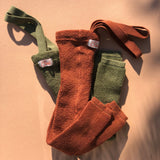 Silly Silas - Teddy footless tights with braces - Cinnamon | Scout & Co