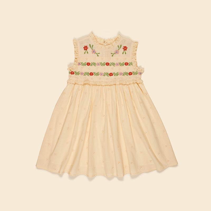 Apolina - Irra dress - Milk broderie | Scout & Co