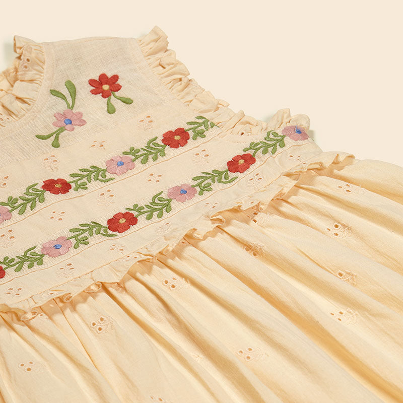 Apolina - Irra dress - Milk broderie | Scout & Co