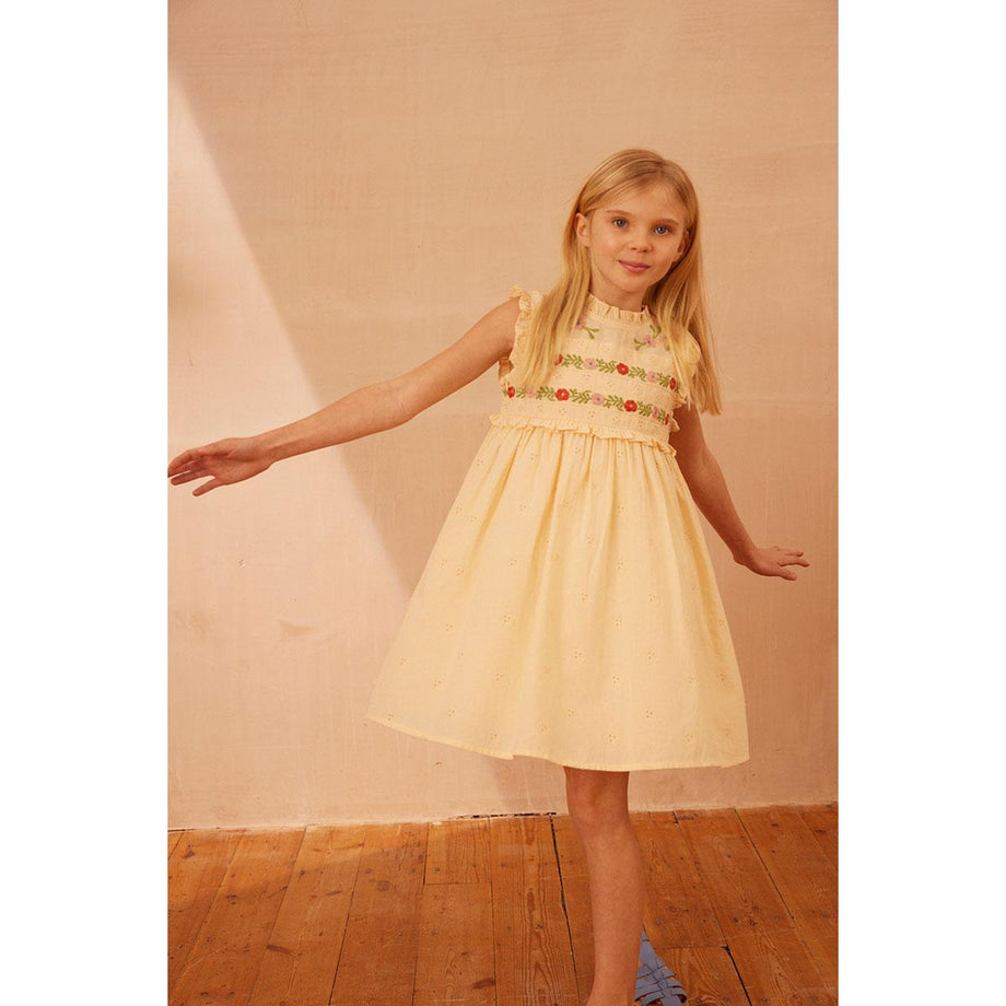 Apolina - Irra Dress - Milk Broderie - SS25 UK Stockist | Scout & Co