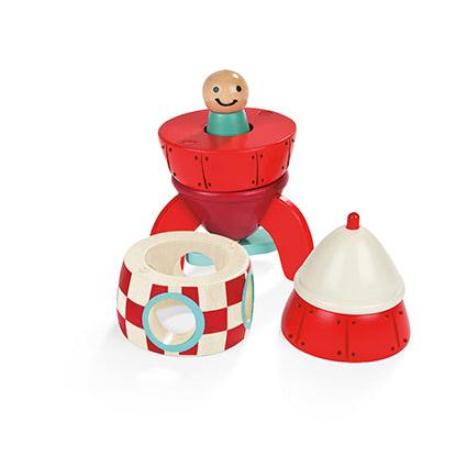 Janod - Small magnetic rocket toy | Scout & Co
