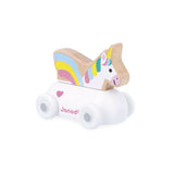 Janod - Cross Roads - Enchanted Kingdom - Unicorn car wooden toy | Scout & Co