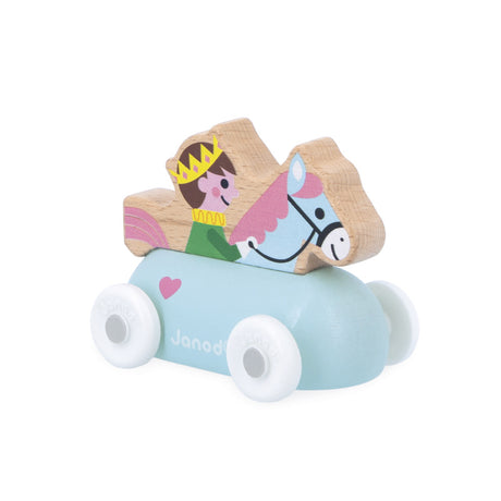 Janod - Cross Roads - Enchanted Kingdom - Prince car wooden toy | Scout & Co