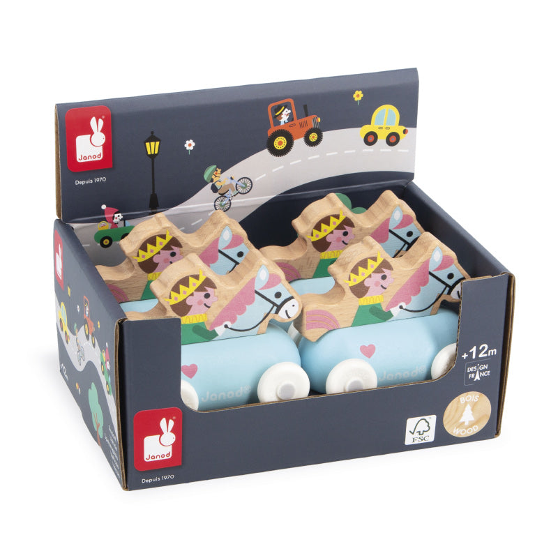 Janod - Cross Roads - Enchanted Kingdom - Prince car wooden toy | Scout & Co