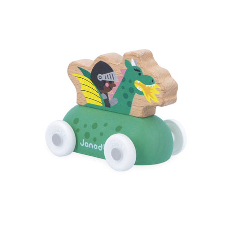 Janod - Cross Roads - Enchanted Kingdom - Dragon car wooden toy | Scout & Co