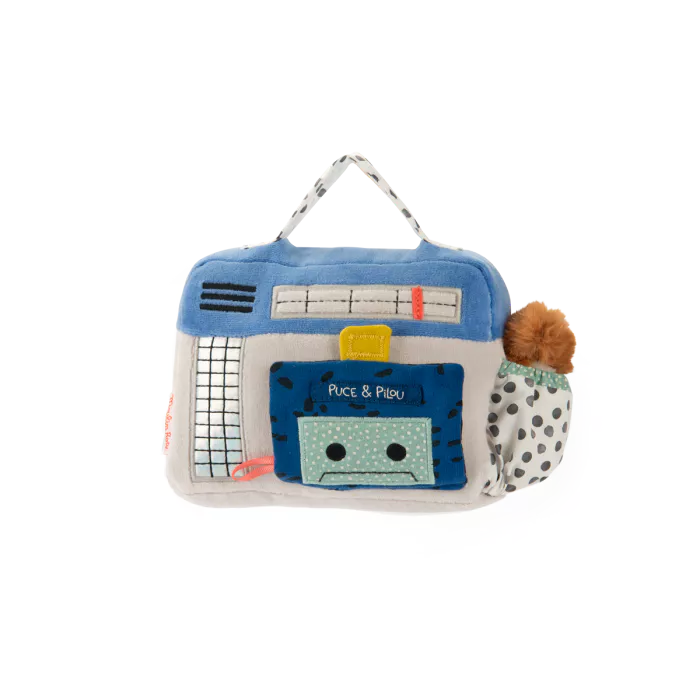 Peluche musicale - Poste radio cassette - Puce et Pilou - Moulin Roty Peluche musicale - Poste radio cassette - Puce et Pilou - Moulin Roty