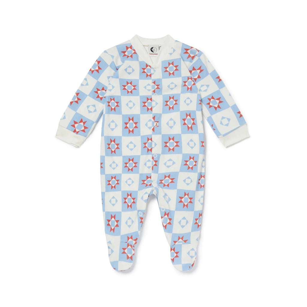 Sleepy Doe - Patchwork Star baby sleepsuit | Scout & Co