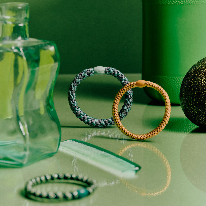 Kknekki - Hair band - Teal steel grey glitter | Scout & Co