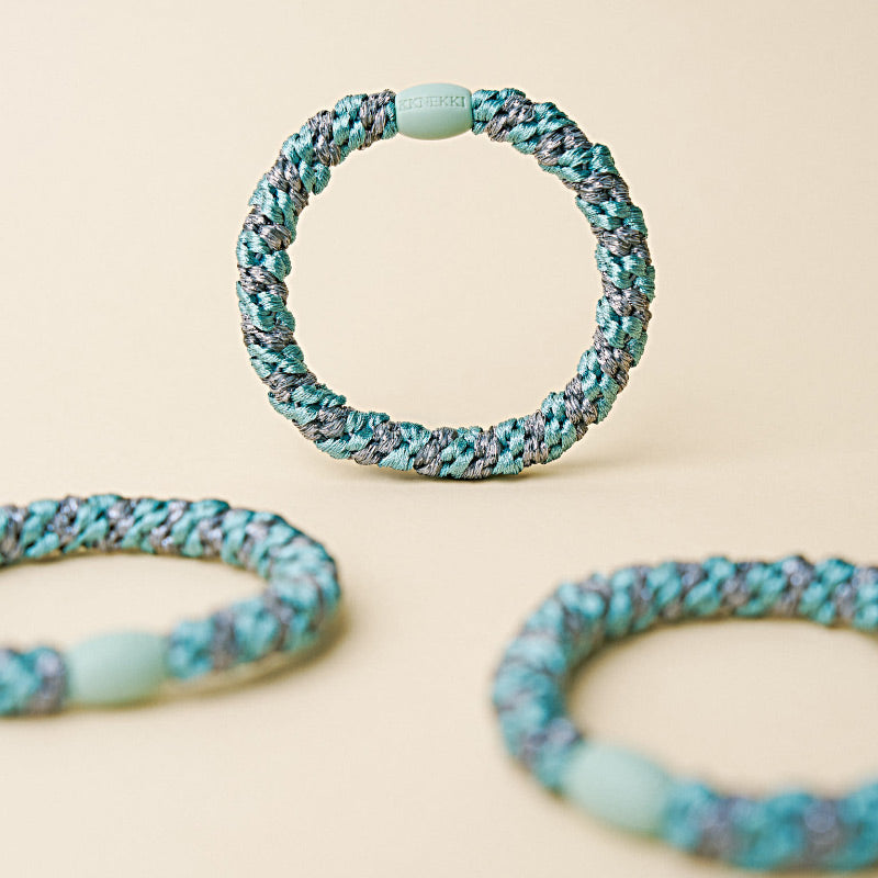 Kknekki - Hair band - Teal steel grey glitter | Scout & Co