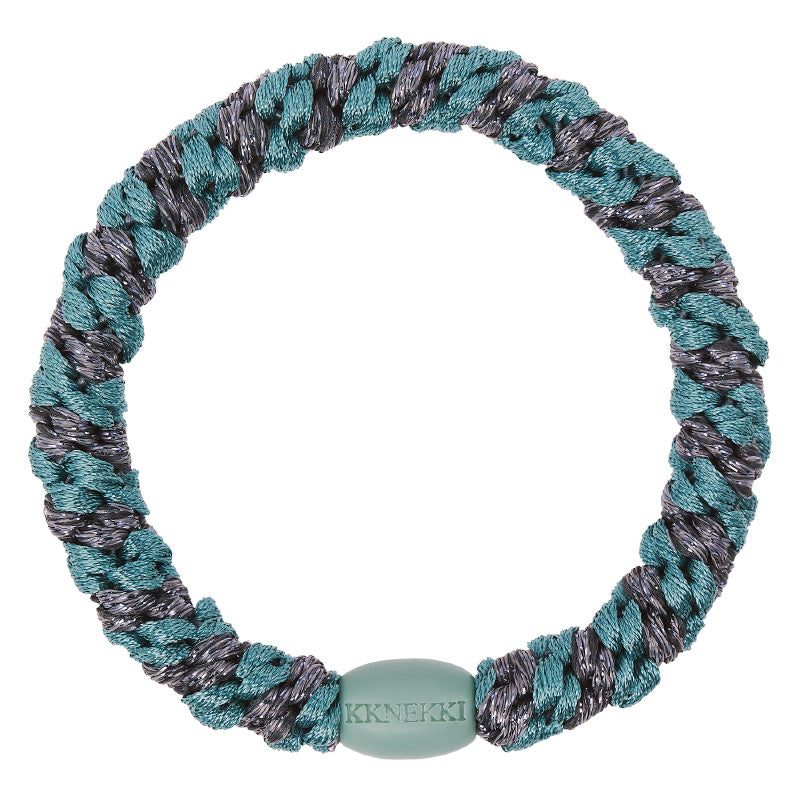 Kknekki - Hair band - Teal steel grey glitter | Scout & Co