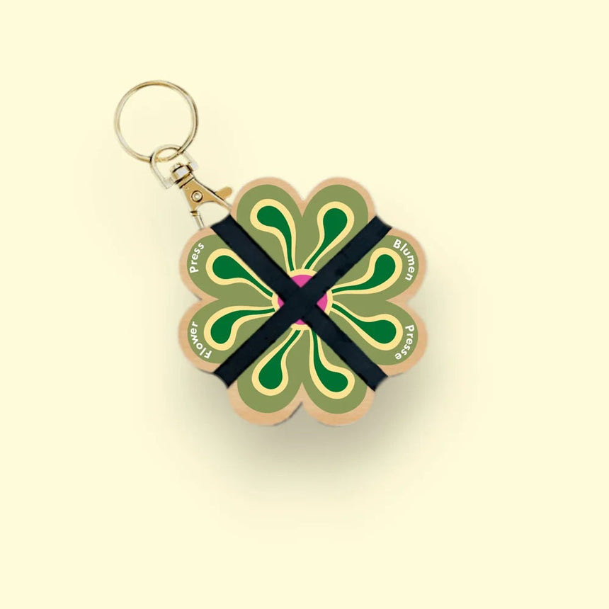 Studio Wald - Keyring Flower Press - Green #1