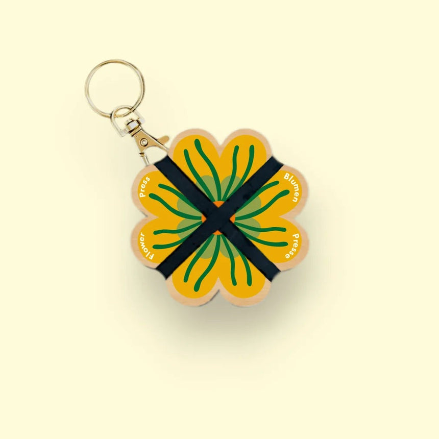 Studio Wald - Keyring Flower Press - Yellow #1