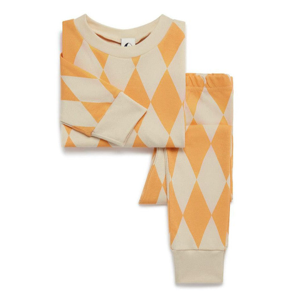Sleepy Doe x Scout & Co exclusive - Harlequin Marigold kids classic pyjamas | Scout & Co