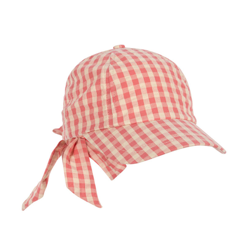 Konges Sløjd - Kim bow cap - Flamingo Plume Check | Scout & Co