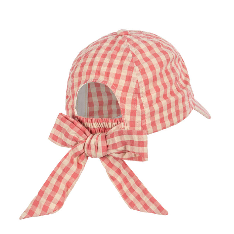 Konges Sløjd - Kim bow cap - Flamingo Plume Check | Scout & Co