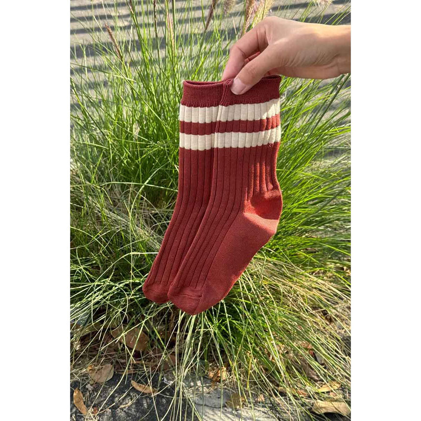 Le Bon Shoppe - Her Varsity socks - Tandoori | Scout & Co