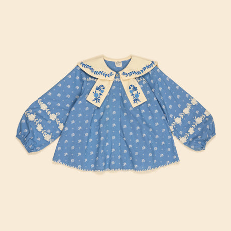 Apolina - Maggie Sailor blouse - Mountain Calico Blue | Scout & Co