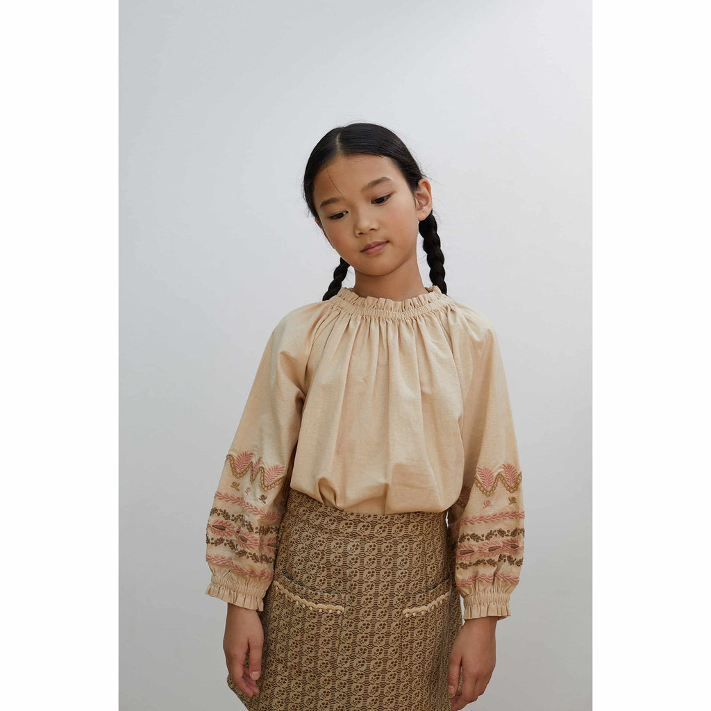 Apolina - Meera blouse - Almond | Scout & Co
