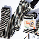 Silly Silas - Special footless tights with braces - Black & White checked | Scout & Co