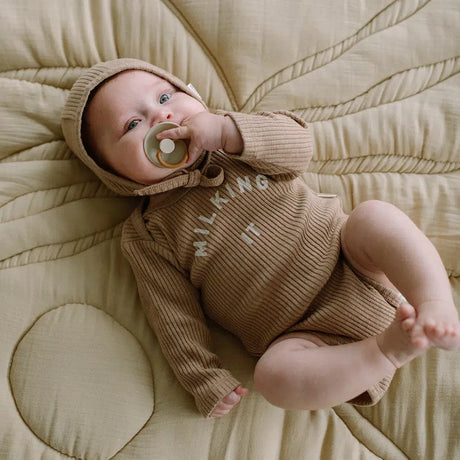 Claude & Co - Milking It baby bodysuit - Chocolate | Scout & Co