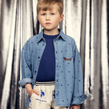 Mini Rodini - Denim dots long-sleeved shirt | Scout & Co