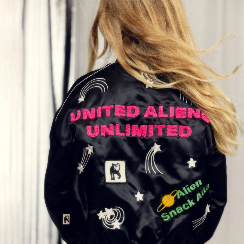 Mini Rodini - United Aliens Unlimited satin baseball jacket | Scout & Co
