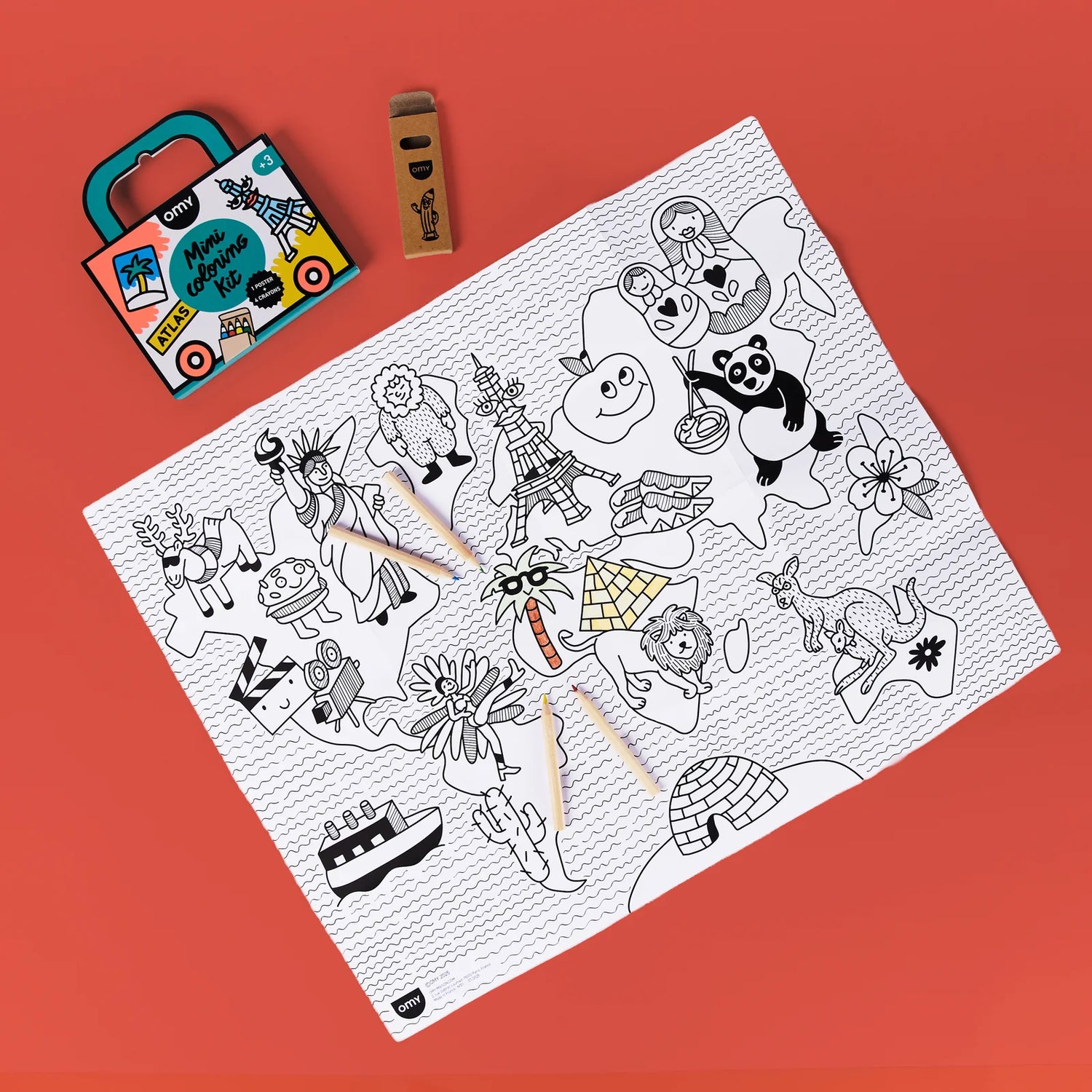 OMY - Mini Colouring Kit - Atlas | Scout & Co