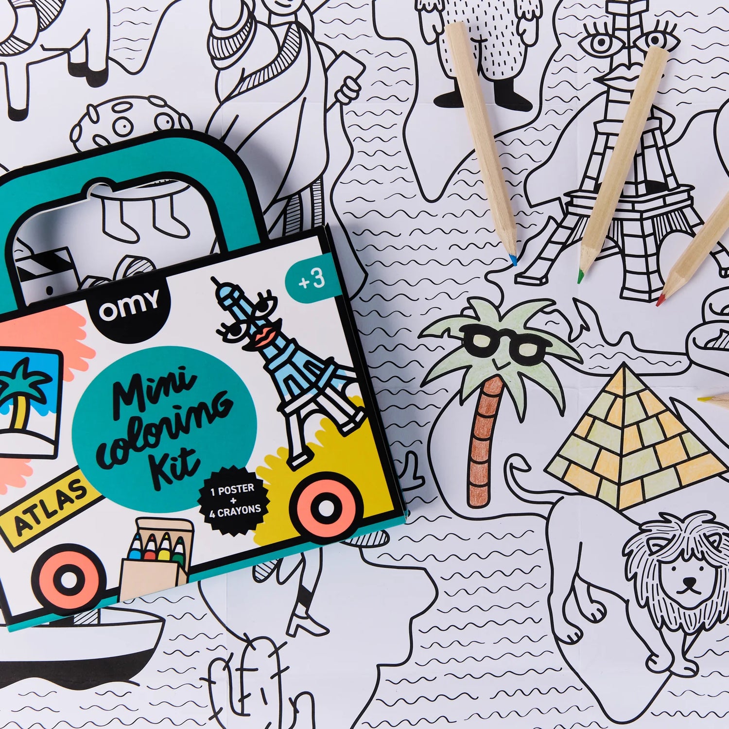 OMY - Mini Colouring Kit - Atlas | Scout & Co