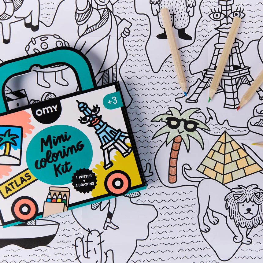 OMY - Mini Colouring Kit - Atlas